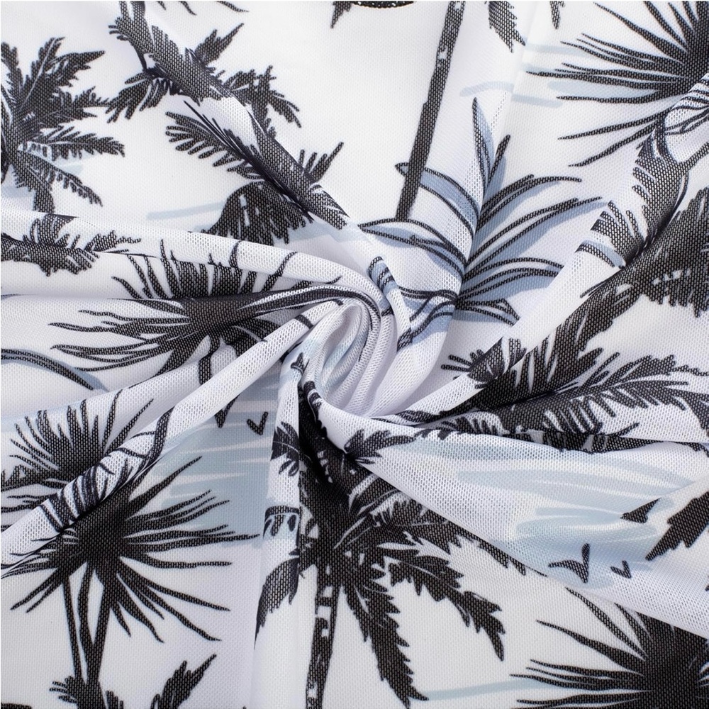 Grace Karin Black and White Palm Print Bikini Set - Picture 4 of 13
